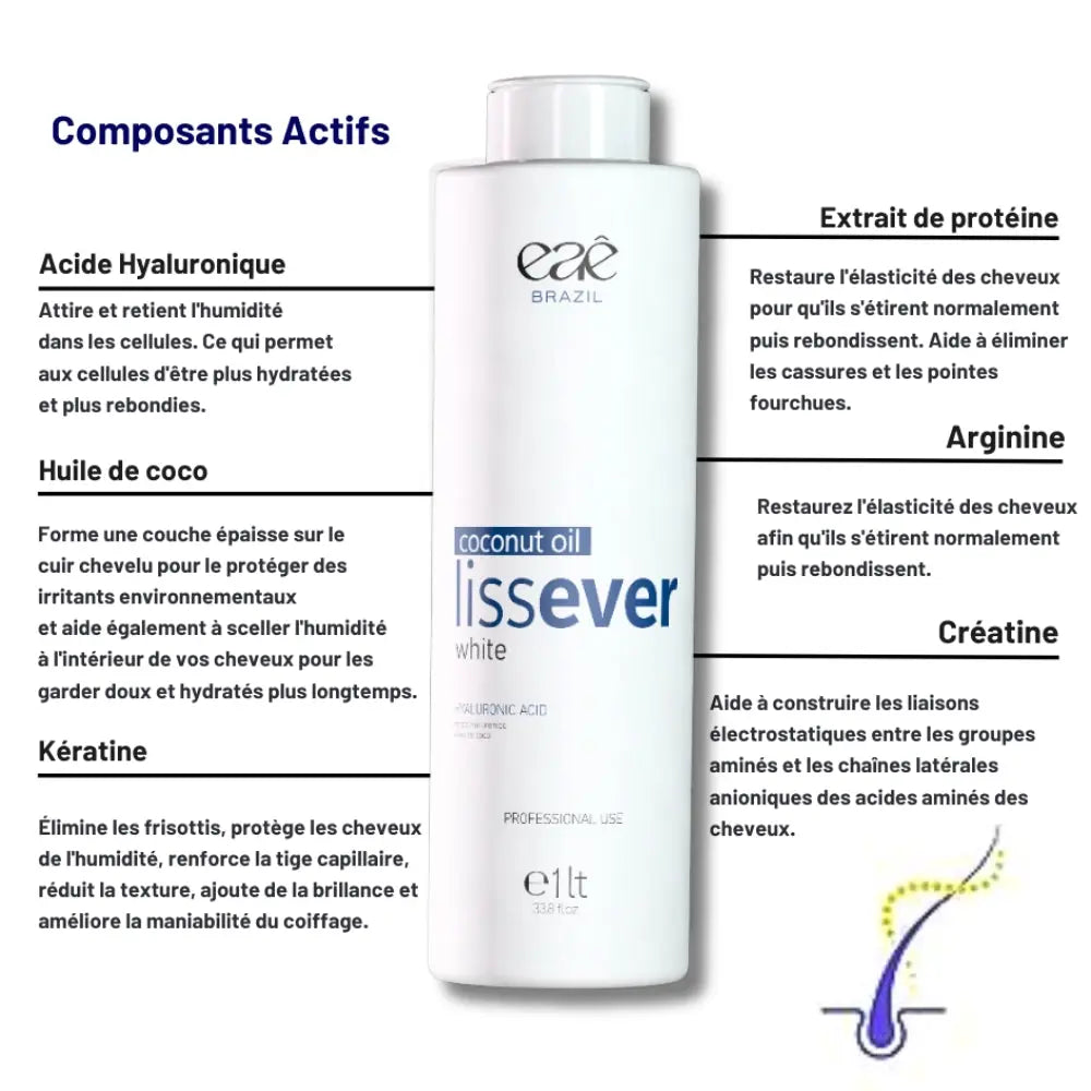 LISSAGE bresilien - Liss Ever de EAE - LISS EVER white ou blond - 1L EAElissage-PARISLISS.COM