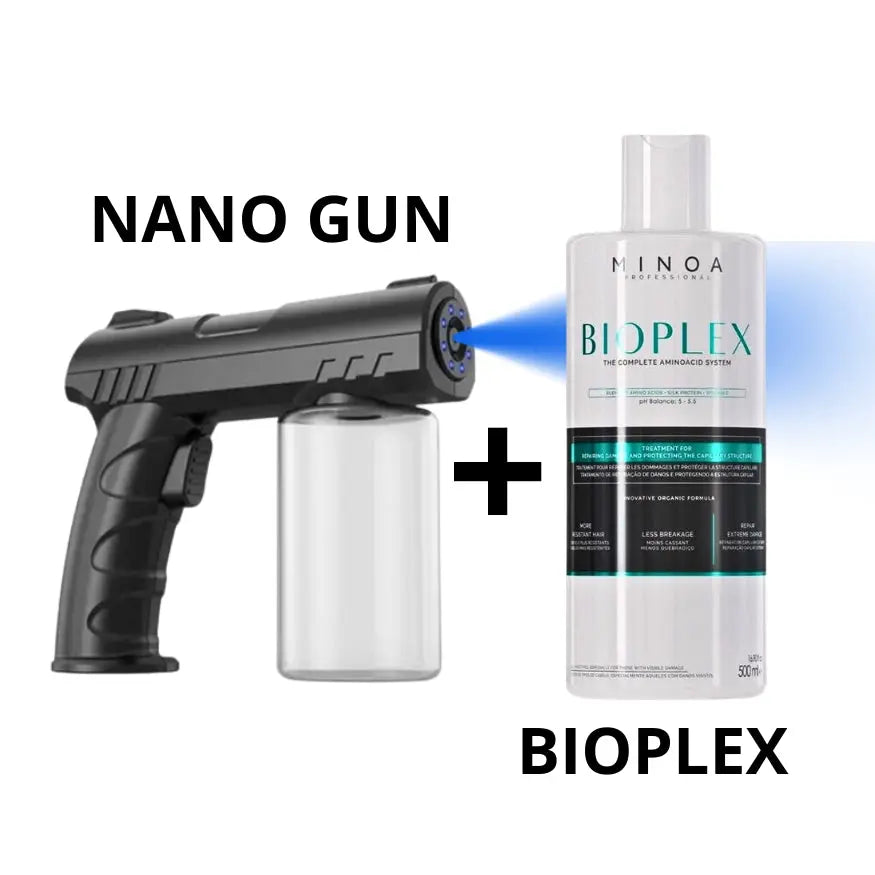 Combo NANO GUN + Soin MINOA BioPlex Aminoacid anti-élasticité- MINOAlissage-PARISLISS.COM
